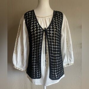Hand crochet vest